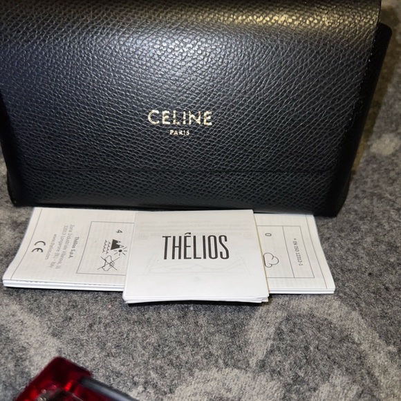 Celine vibrant red❤️🔥 Square Mirrored Sunglasses w/ Tags - Picture 7 of 8